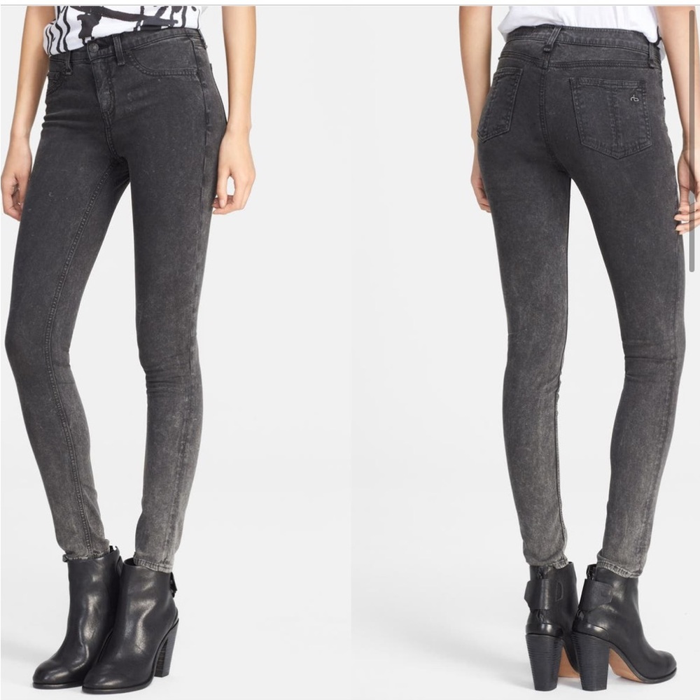 rag & bone Women's High Rise Jeans in Black